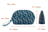 西陣織と京組紐の化粧ポーチ　ブラウン（Atelier Kyoto Nishijin）のサイズ