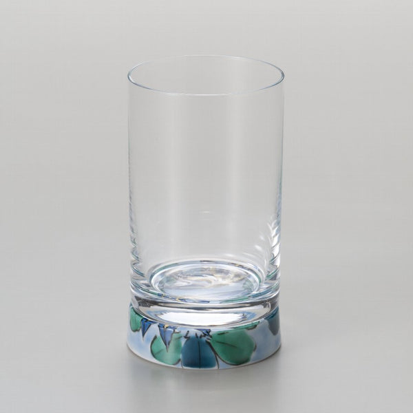 「九谷和グラス」タンブラーグラス 鉄仙ブルー（清峰堂）の正面