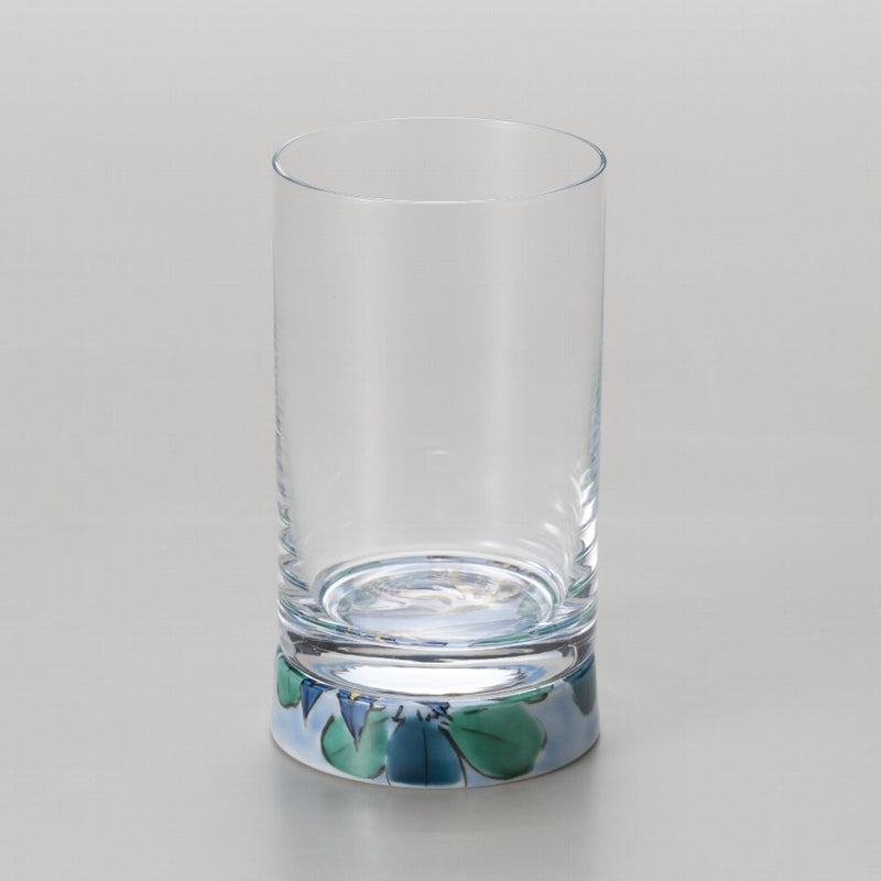 「九谷和グラス」タンブラーグラス 鉄仙ブルー（清峰堂）の正面